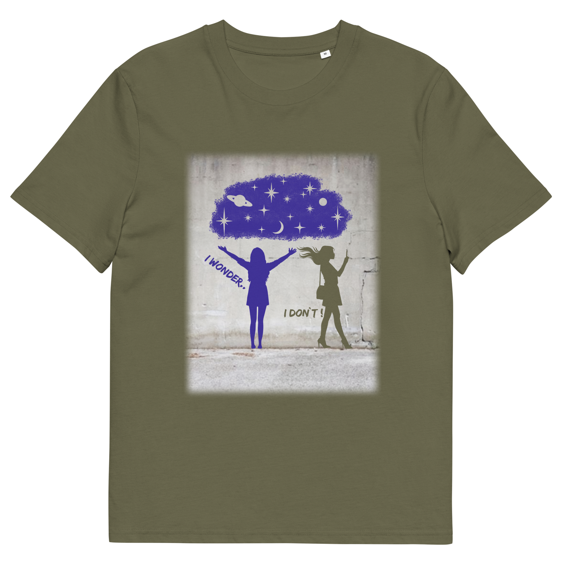 Khaki t shirt. This anti mobile phone abuse t shirt light heartedly pokes fun at people who never look up from their phone. If you believe letting a machine do most of your thinking for you will dull your imagination, this satirical design is for you. Made from 100% organic ring-spun cotton, these anti mobile phone abuse t shirts are unisex, high quality, super comfy, and best of all, eco-friendly.