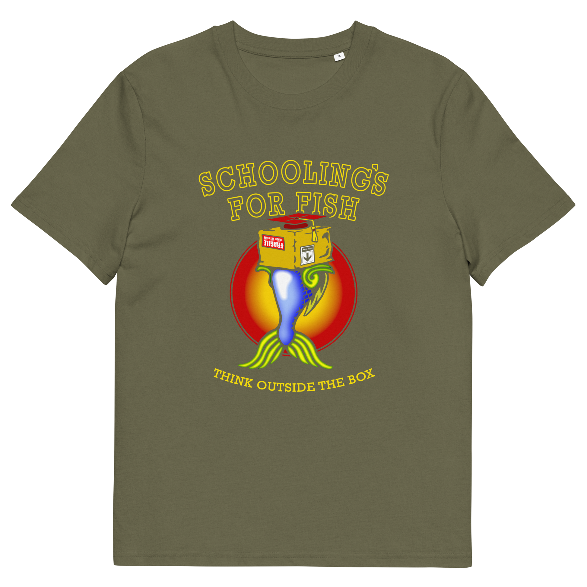 Khaki t shirt. This alternative education non conformist t shirt design conveys a feeling that we are not quite being taught the full picture by our educational system. Great choice for any disgruntled student. Made from 100% organic ring-spun cotton, this witty counter culture t shirt is unisex, high-quality, super comfy, and best of all, eco-friendly.