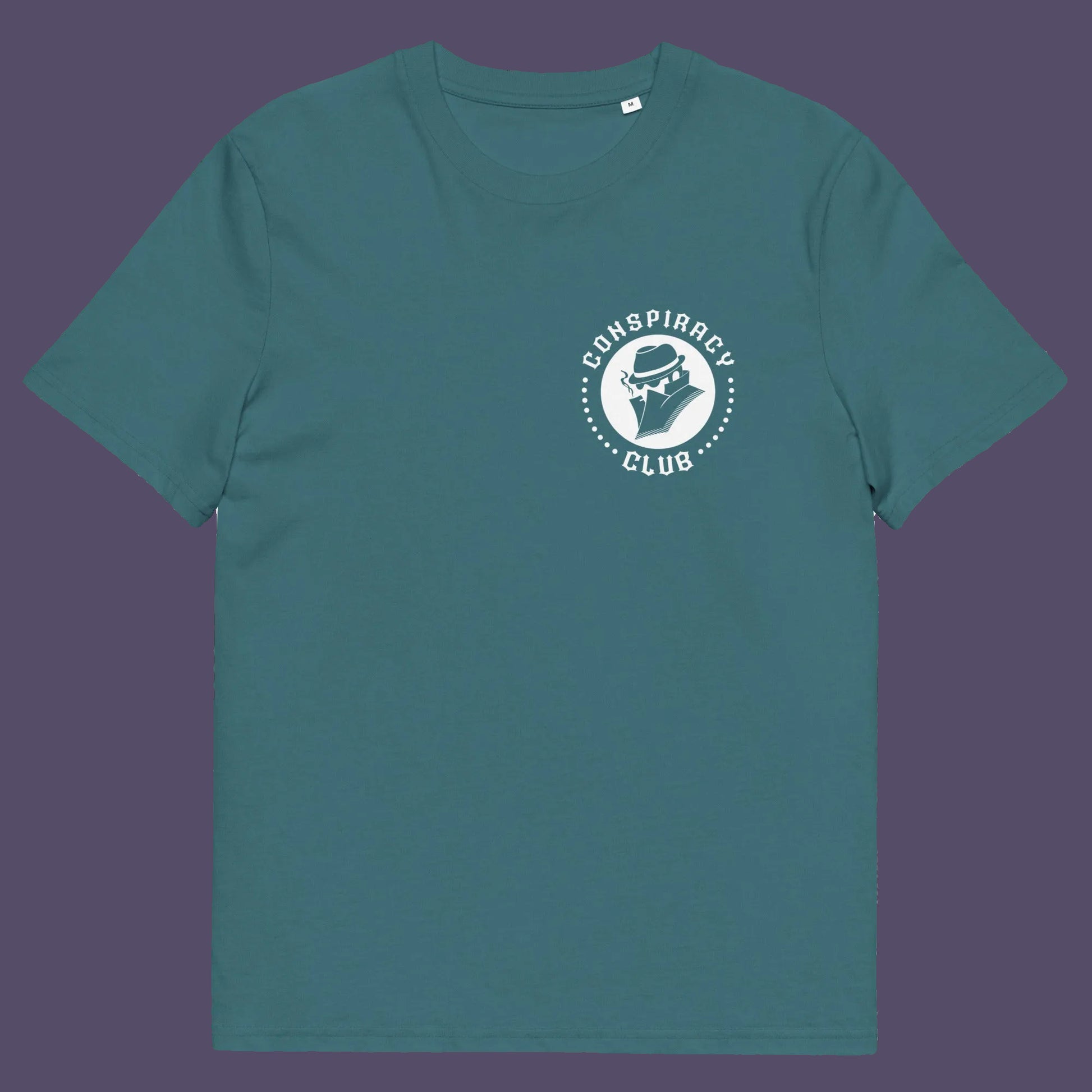 Stargazer t shirt front. A conspiracy theorist t shirt. These days there's a conspiracy theory for every occasion, join the club, expand your alternative imagination. Think outside the box. Underground art on apparel. Made from 100% organic ring-spun cotton, these conspiracy theory t shirts are unisex, high-quality, super comfy, and best of all, eco-friendly.