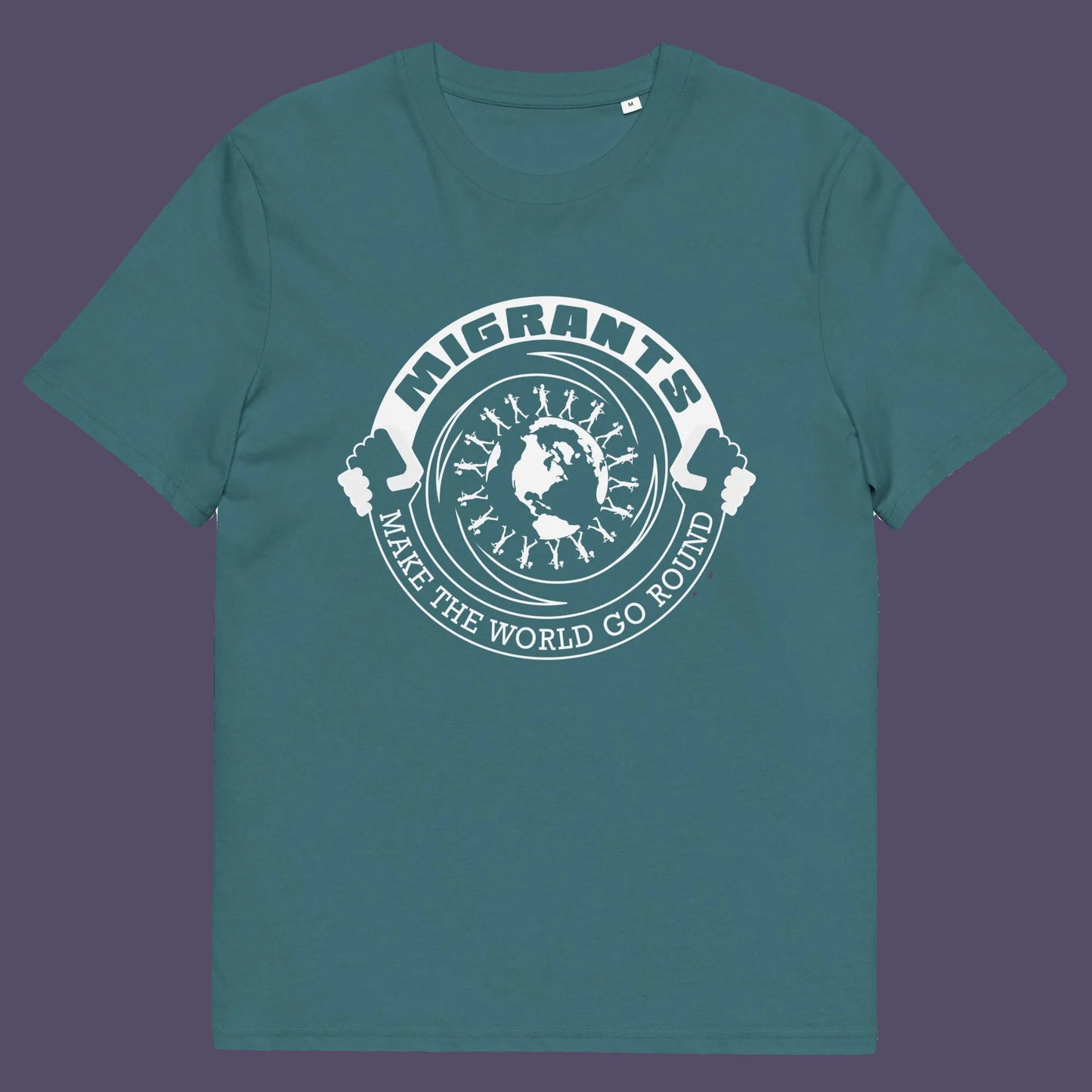 Stargazer t shirt. An anti racism t shirt showing support for migrants. If you believe that migrants help keep the gene pool fresh and encourage culture growth, or just believe there should be no borders, this migrant rights t shirt is for you. Made from 100% organic ring-spun cotton, this anti racism t shirt is unisex, high-quality, super comfy, and best of all, eco-friendly.