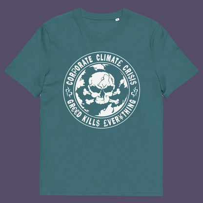 Stargazer t shirt. An anti corporate t shirt encouraging social awareness and support to save our planet from corporate negligence. Make it clear you are no fool to where the climate problem blame should be placed with this original design. Made from 100% organic ring-spun cotton, this save the world t shirt is unisex, high-quality, super comfy, and best of all, eco-friendly.