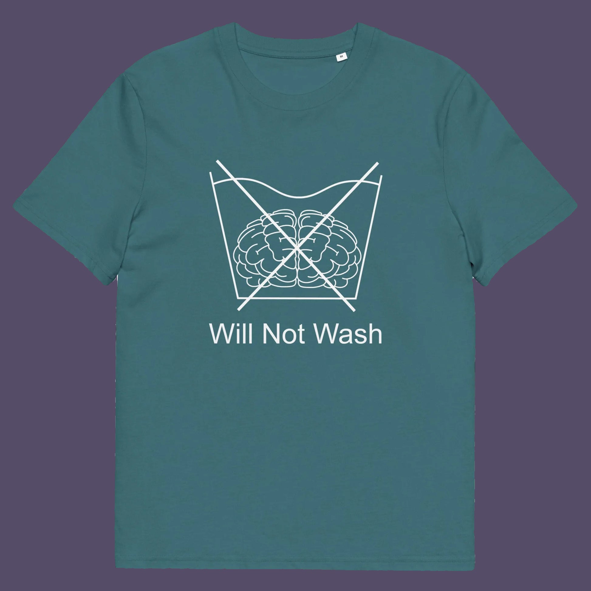 Stargazer t shirt. A self worth t shirt promoting a strong mind and a resistance to brainwashing. this unique anti-establishment t-shirt design is a play on washing instructions and highlights the mass influence and indoctrination in modern society. Made from 100% organic ring-spun cotton, this clever slogan t shirt is unisex, high-quality, super comfy, and best of all, eco-friendly.