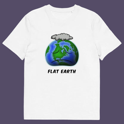 White t shirt. This funny conspiracy theorist t shirt plays on the idea of the earth being flat. Could it just be a little bored or depressed. Made from 100% organic ring-spun cotton, this funny flat earth conspiracy theory t shirt is unisex, high-quality, super comfy, and best of all, eco-friendly.