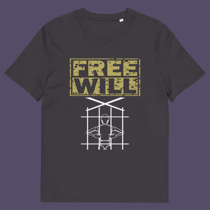 If you are feeling overwhelmed by influence , join the free will movement. Made from 100% organic ring-spun cotton, this unisex t-shirt is a total must-have. It's high-quality, super comfy, and best of all—eco-friendly.