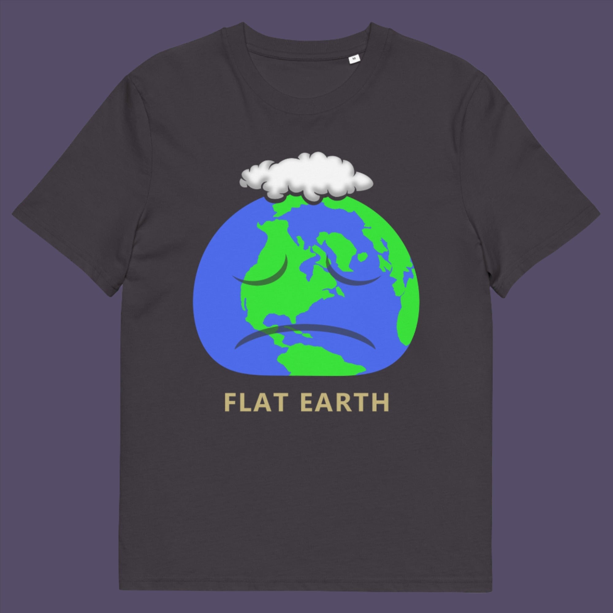 This design is a must if you believe the Earth could be a little flat, depressed or unhappy. Made from 100% organic ring-spun cotton, this unisex t-shirt is a total must-have. It's high-quality, super comfy, and best of all—eco-friendly.