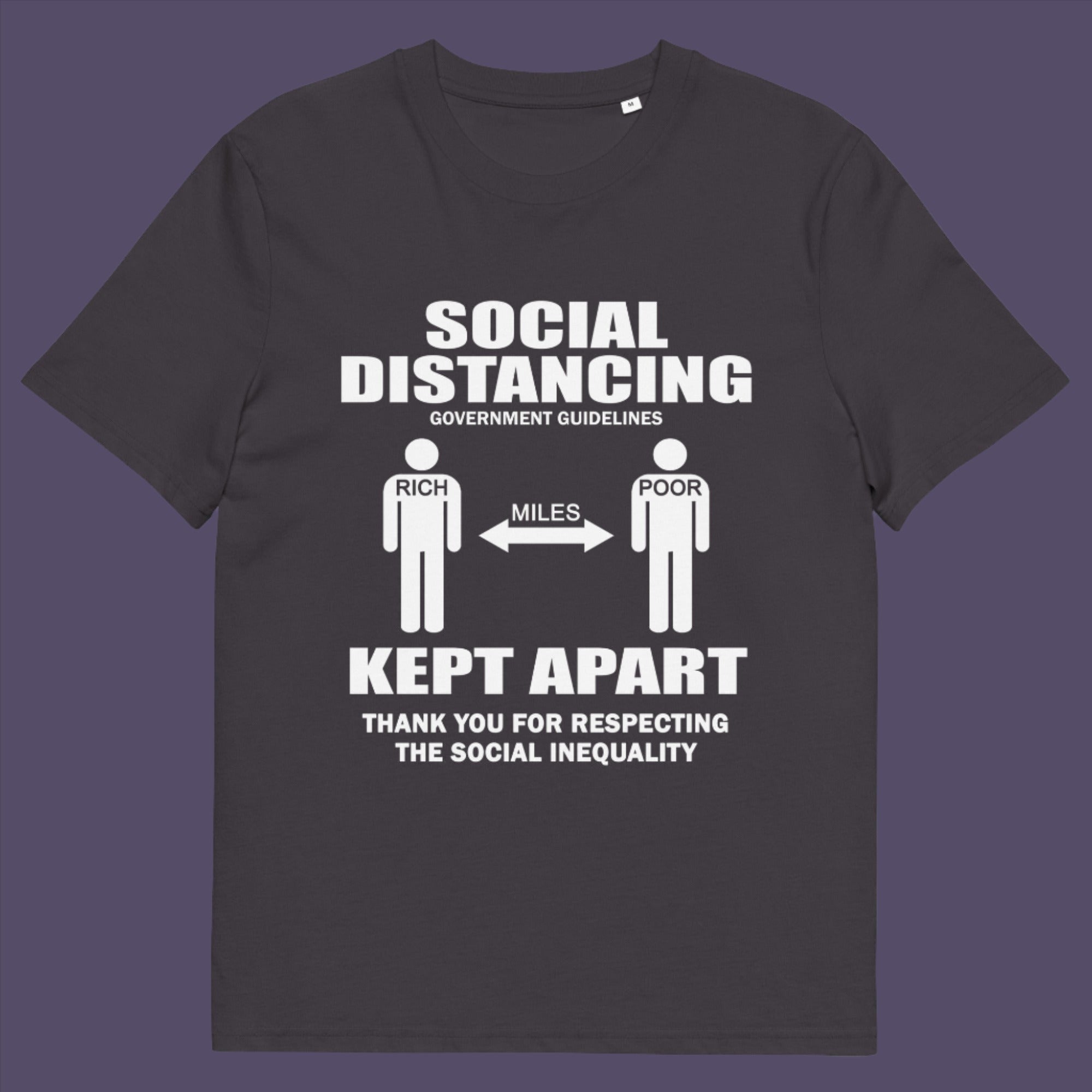 This design represents a much older form of social distancing in our society. Made from 100% organic ring-spun cotton, this unisex t-shirt is a total must-have. It's high-quality, super comfy, and best of all—eco-friendly.