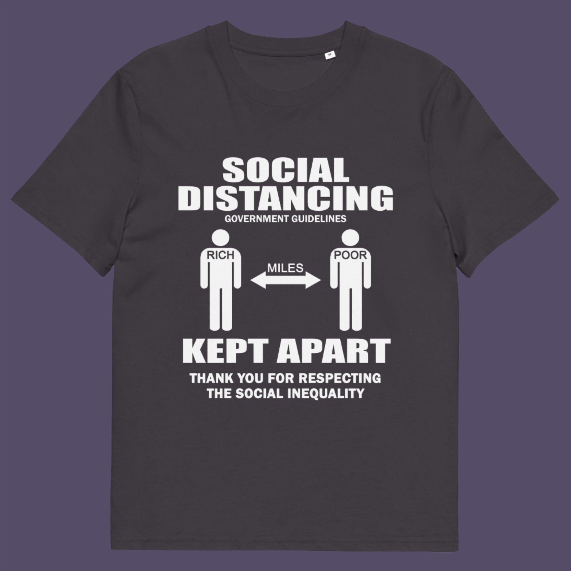 This design represents a much older form of social distancing in our society. Made from 100% organic ring-spun cotton, this unisex t-shirt is a total must-have. It's high-quality, super comfy, and best of all—eco-friendly.