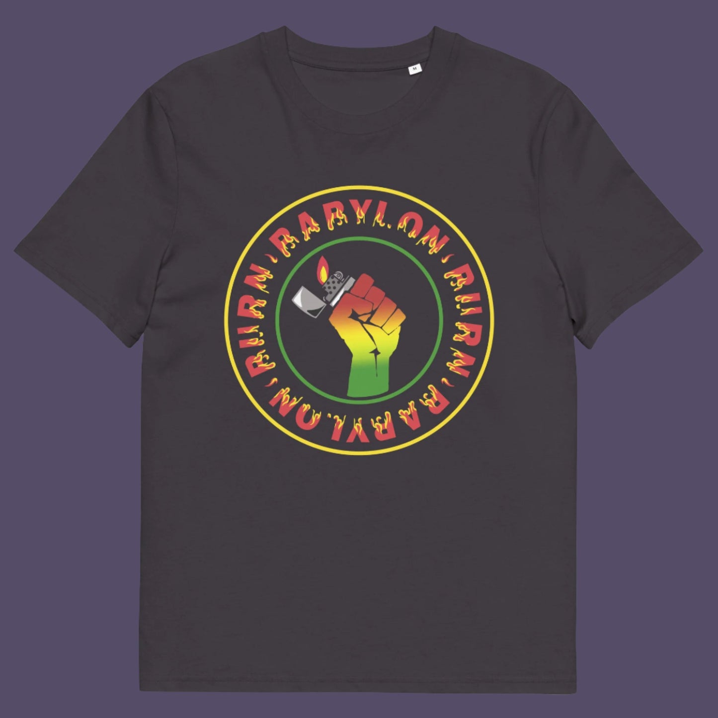 Babylon is the symbol of corruption and decadence. The people need to take a leaf out of the Rastafarian book.. Made from 100% organic ring-spun cotton, this unisex t-shirt is a total must-have. It's high-quality, super comfy, and best of all—eco-friendly.