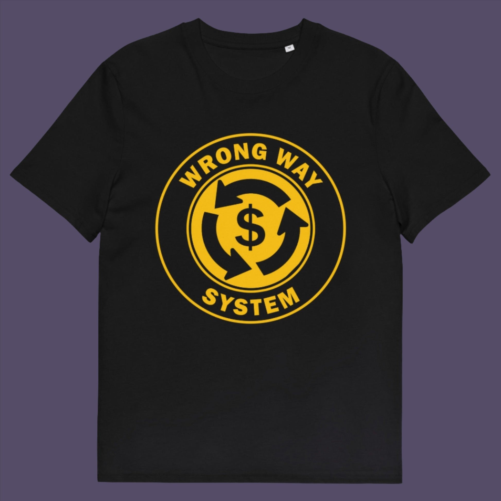 A street sign reminder that it's possibly not been the best idea to build our society around money, Made from 100% organic ring-spun cotton, this unisex t-shirt is a total must-have. It's high-quality, super comfy, and best of all—eco-friendly.