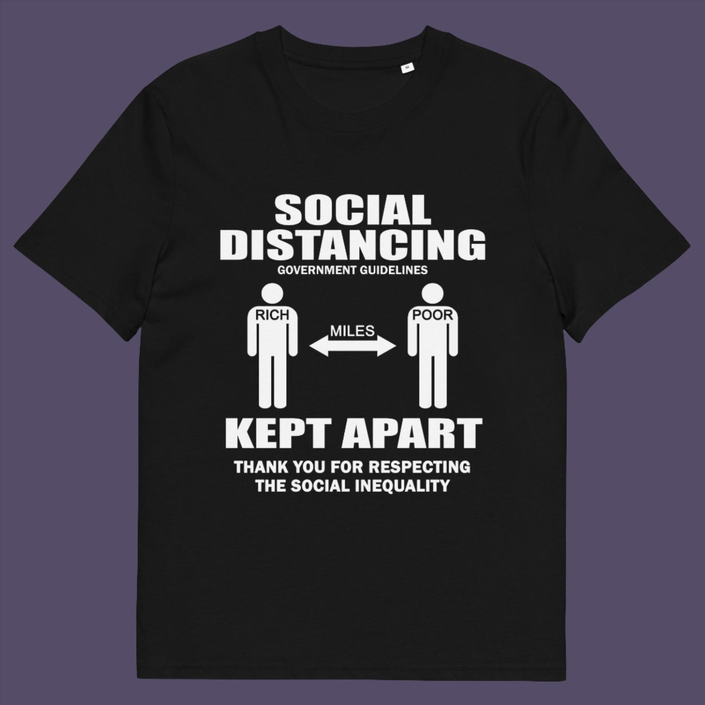 This design represents a much older form of social distancing in our society. Made from 100% organic ring-spun cotton, this unisex t-shirt is a total must-have. It's high-quality, super comfy, and best of all—eco-friendly.