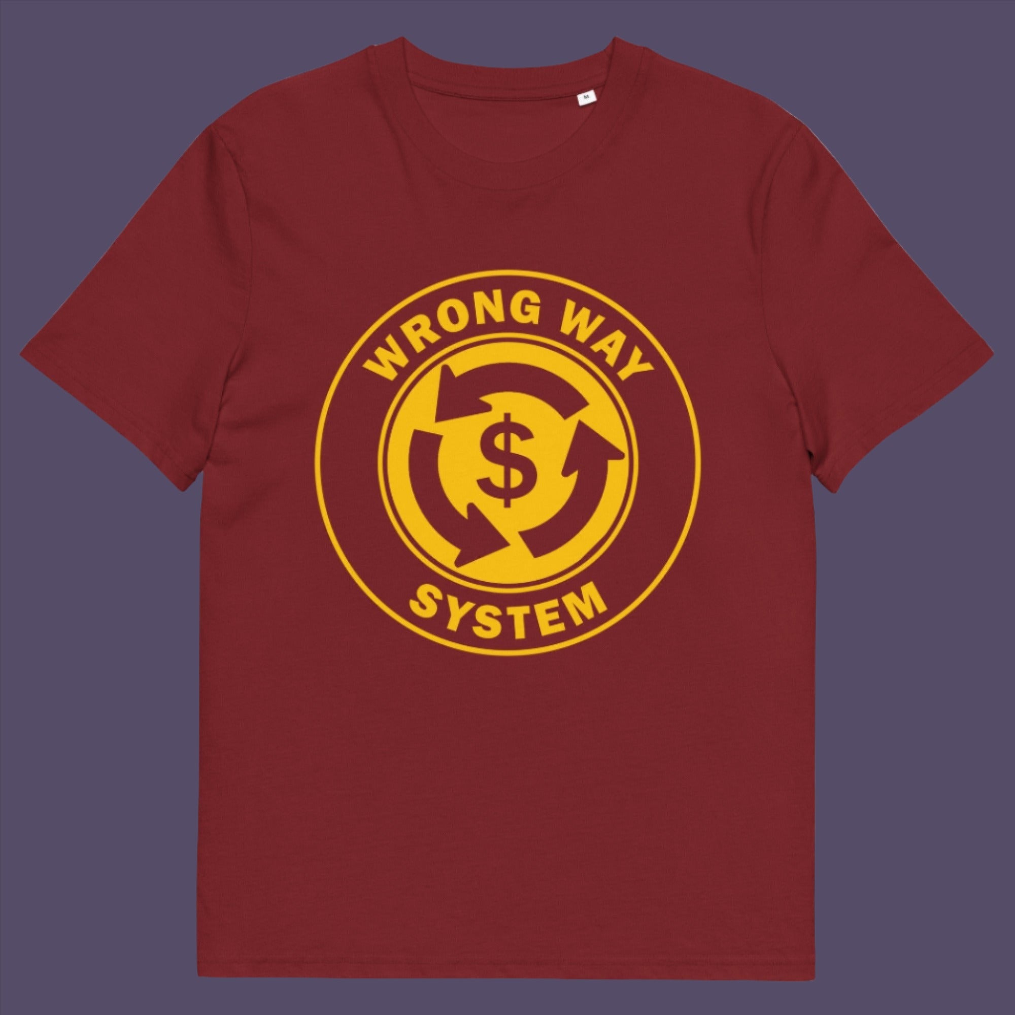 A street sign reminder that it's possibly not been the best idea to build our society around money, Made from 100% organic ring-spun cotton, this unisex t-shirt is a total must-have. It's high-quality, super comfy, and best of all—eco-friendly.