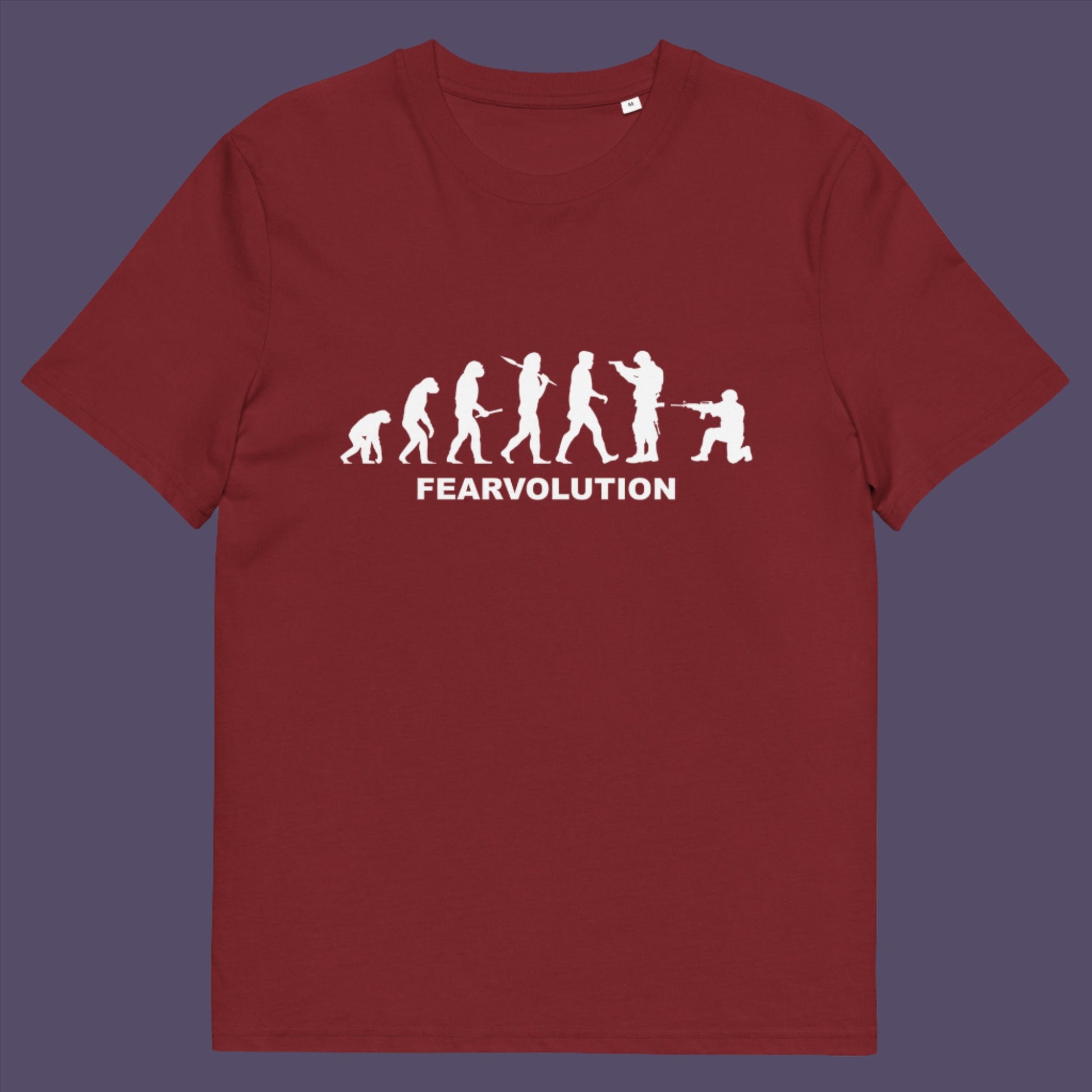 Fear will only hold back our evolution and unfortunately there is way too much of it around. Made from 100% organic ring-spun cotton, this unisex t-shirt is a total must-have. It's high-quality, super comfy, and best of all—eco-friendly.