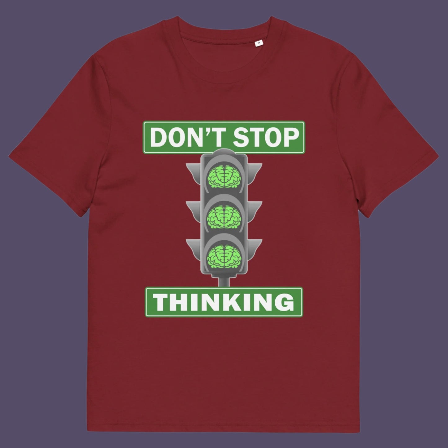 A design for anyone who thinks modern society has made us mentally lazy and happy to be told what to think and when to think it. Made from 100% organic ring-spun cotton, this unisex t-shirt is a total must-have. It's high-quality, super comfy, and best of all—eco-friendly.