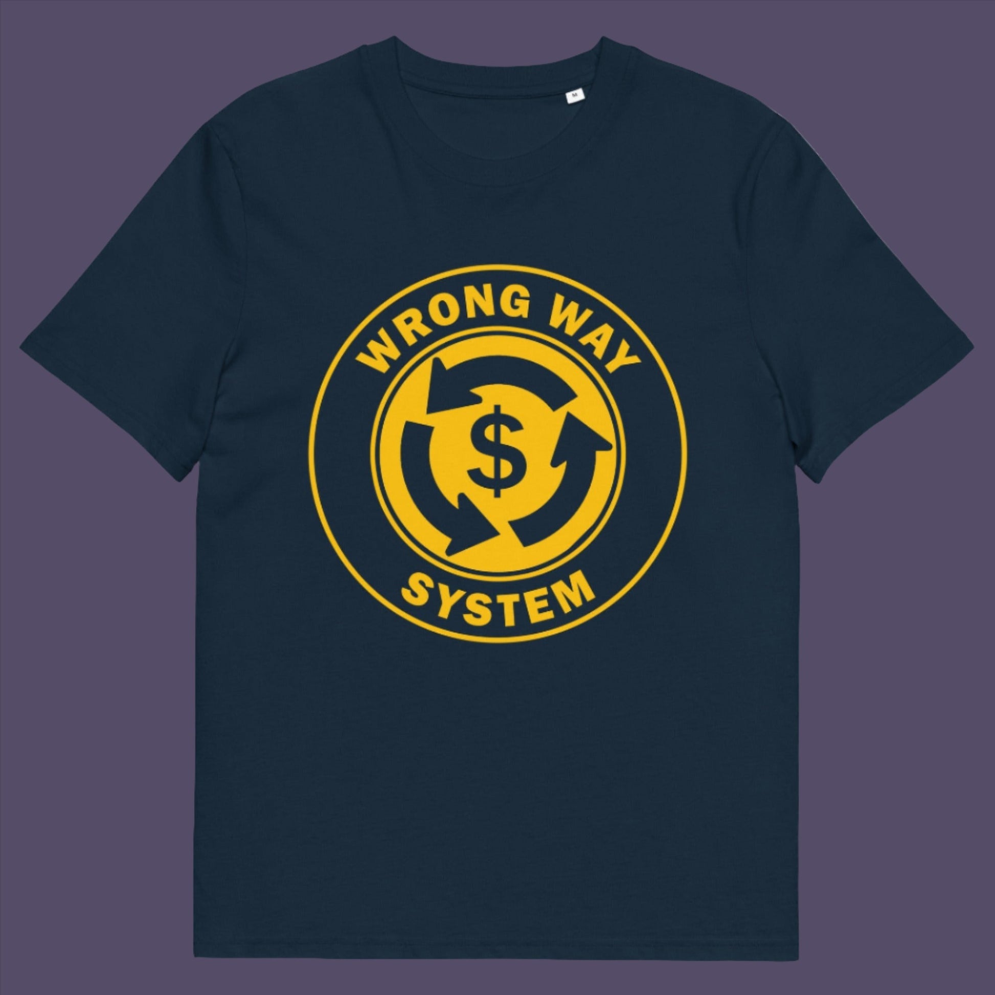 A street sign reminder that it's possibly not been the best idea to build our society around money, Made from 100% organic ring-spun cotton, this unisex t-shirt is a total must-have. It's high-quality, super comfy, and best of all—eco-friendly.