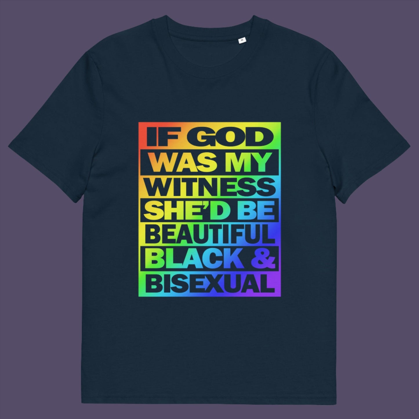 If there is a God she's probably more open minded than you think. Made from 100% organic ring-spun cotton, this unisex t-shirt is a total must-have. It's high-quality, super comfy, and best of all—eco-friendly.