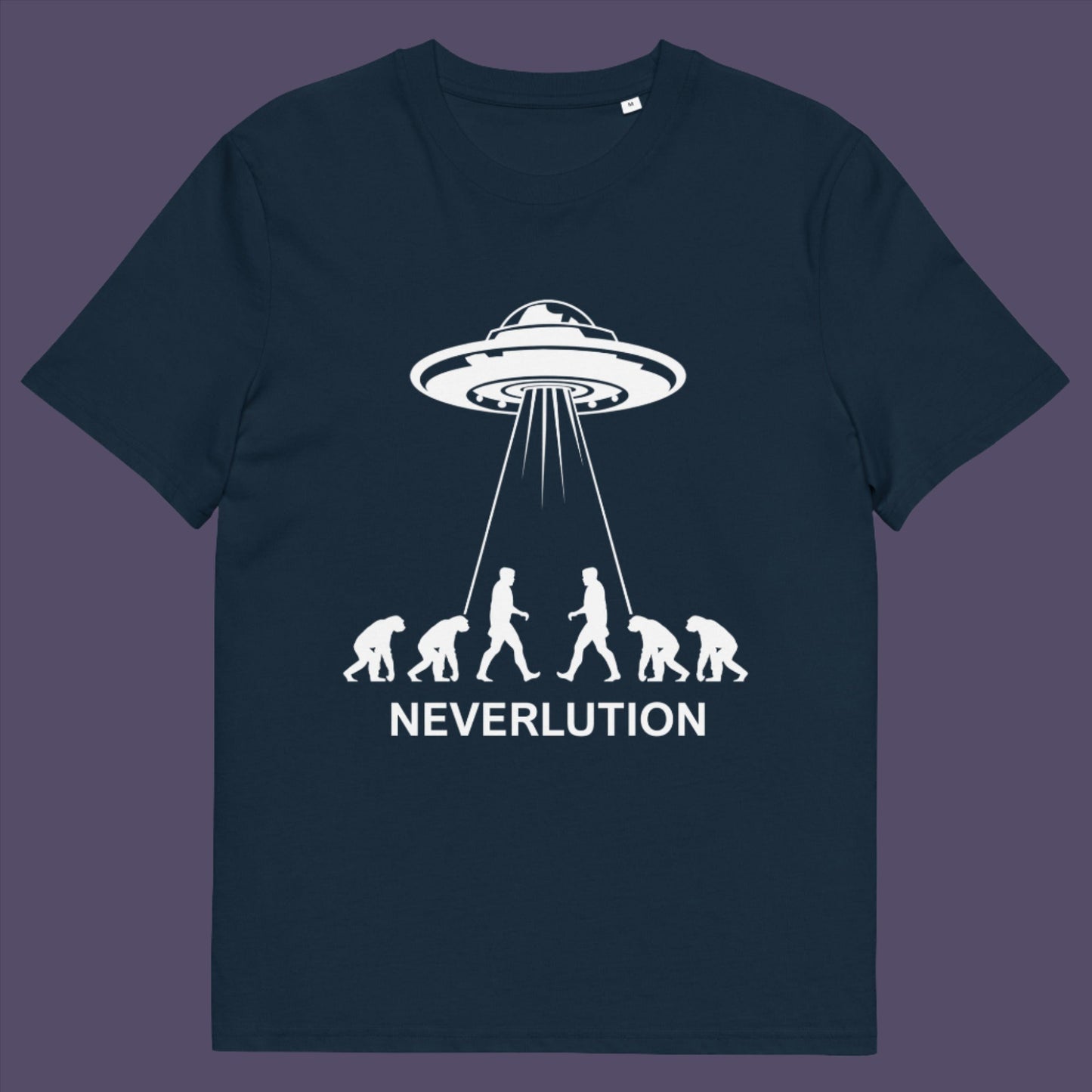 Did evolution never really happen the way we are told and is there a more intergalactic and colourful answer ? Made from 100% organic ring-spun cotton, this unisex t-shirt is a total must-have. It's high-quality, super comfy, and best of all—eco-friendly.