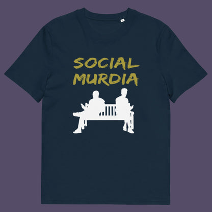 Social media ? Social murder more like. When did it become sociable to talk to some one through a phone. Made from 100% organic ring-spun cotton, this unisex t-shirt is a total must-have. It's high-quality, super comfy, and best of all—eco-friendly.