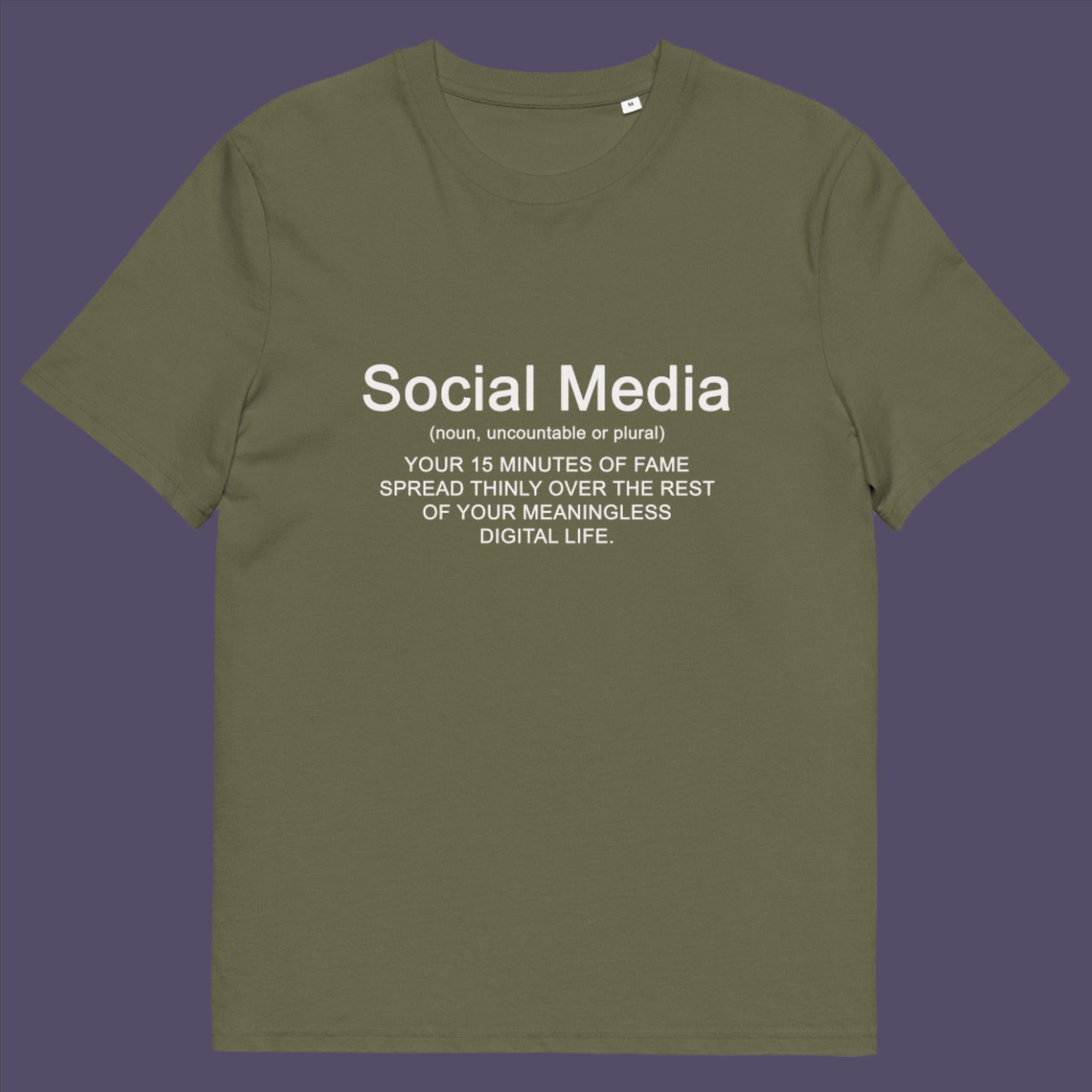 Social Media Definition, unisex organic cotton t-shirt