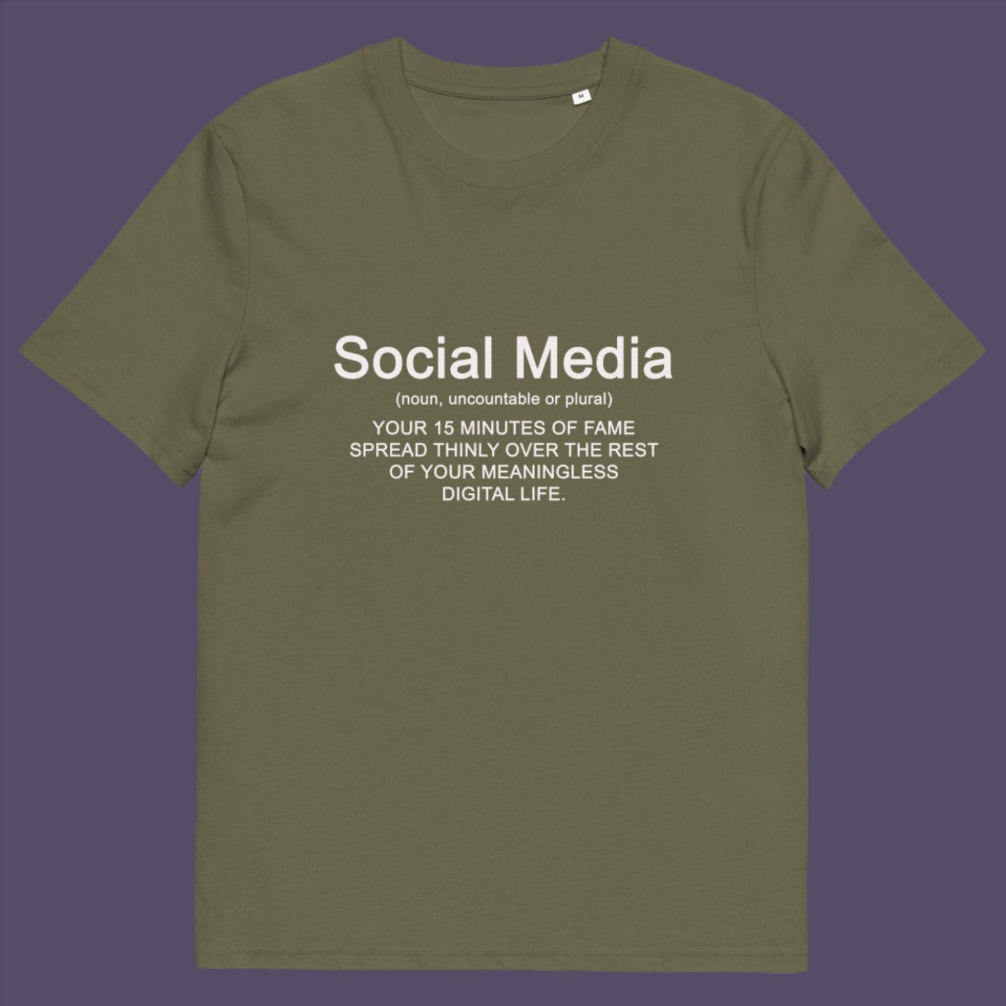 Social Media Definition, unisex organic cotton t-shirt