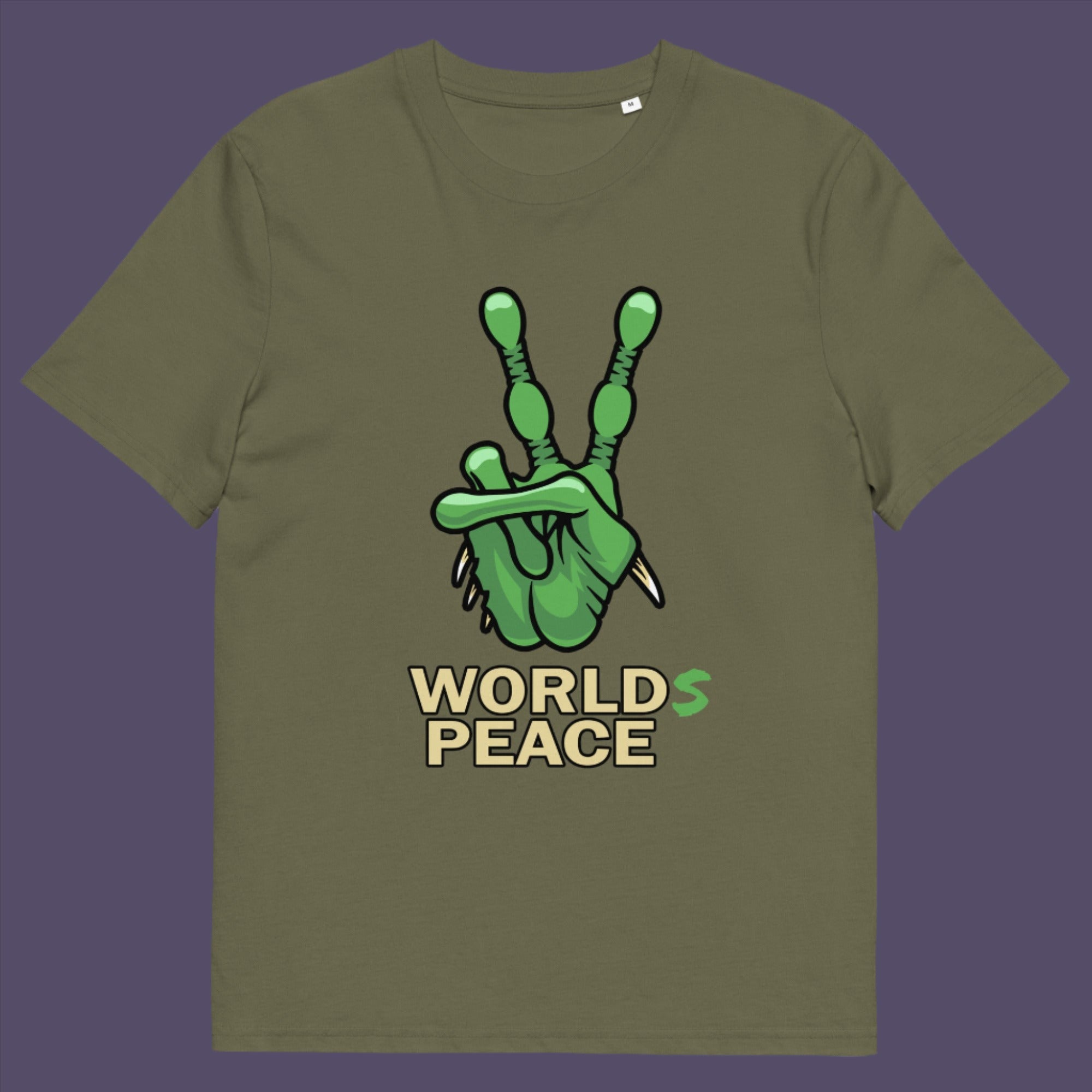 When we think of peace lets not be selfish about it..... Lets include all Worlds ! Made from 100% organic ring-spun cotton, this unisex t-shirt is a total must-have. It's high-quality, super comfy, and best of all—eco-friendly.