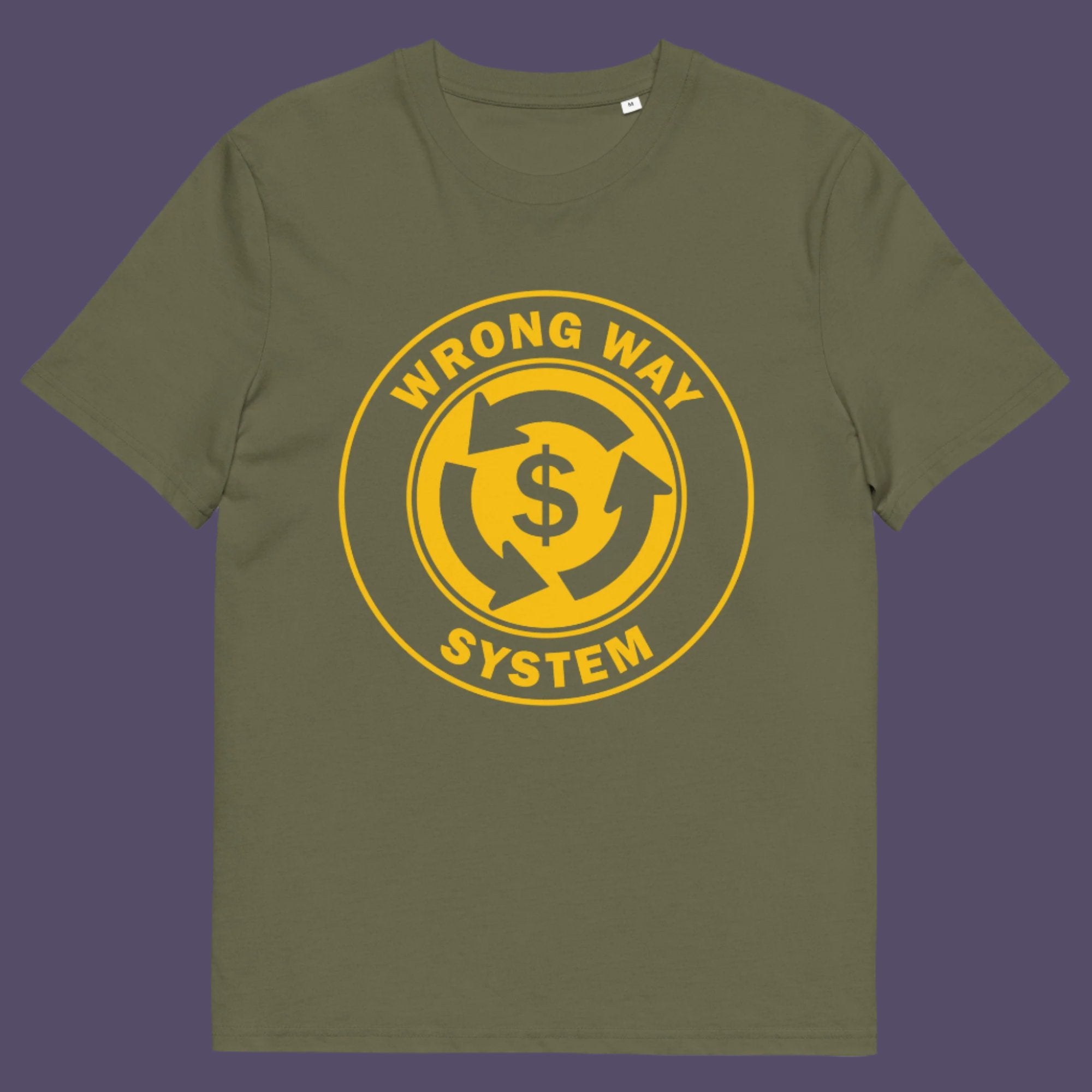 A street sign reminder that it's possibly not been the best idea to build our society around money, Made from 100% organic ring-spun cotton, this unisex t-shirt is a total must-have. It's high-quality, super comfy, and best of all—eco-friendly.