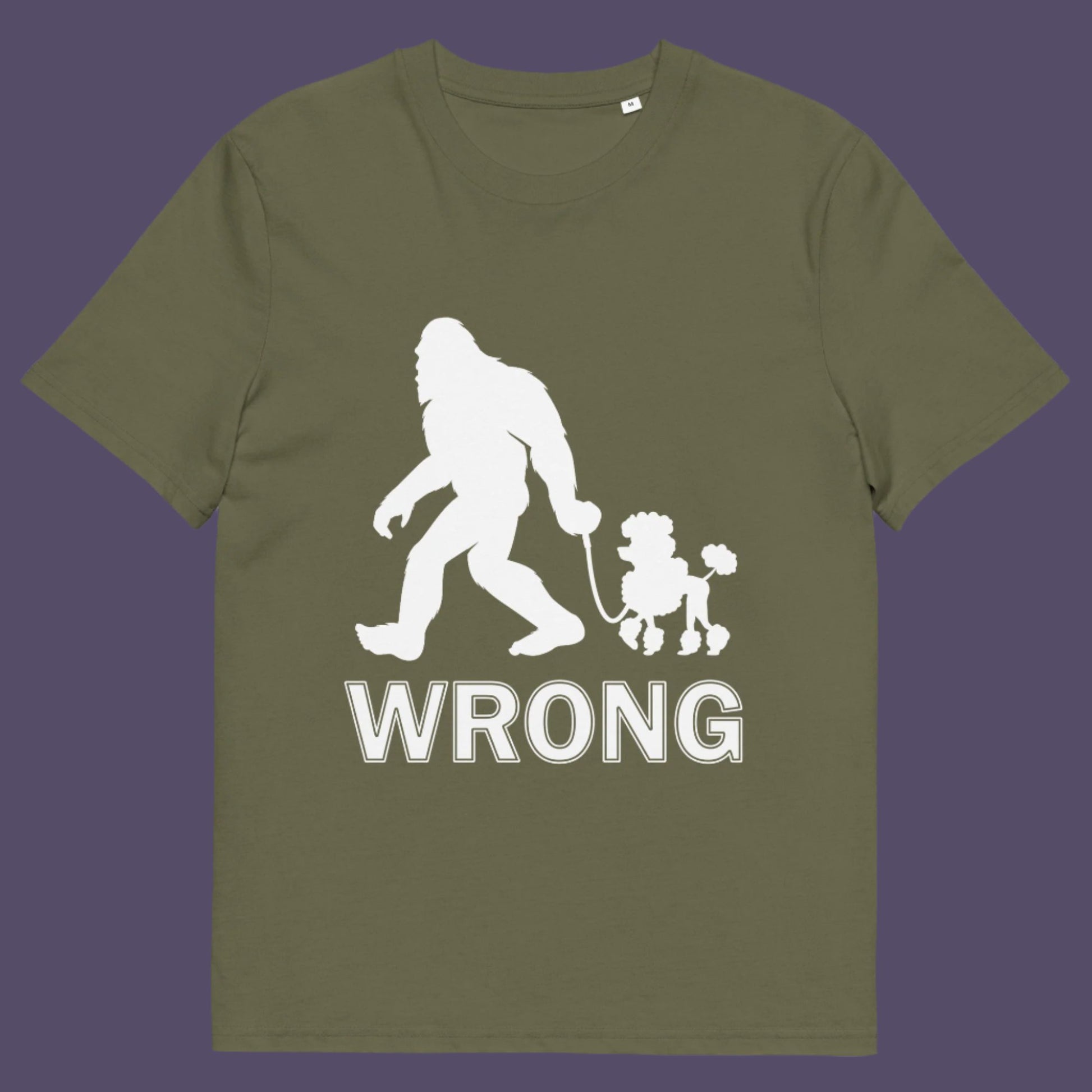 Bigfoot and a poodle just don't go. ' Live and let live ' has it's limits ! There are somethings we can all agree on that are just not right. Made from 100% organic ring-spun cotton, this unisex t-shirt is a total must-have. It's high-quality, super comfy, and best of all—eco-friendly.