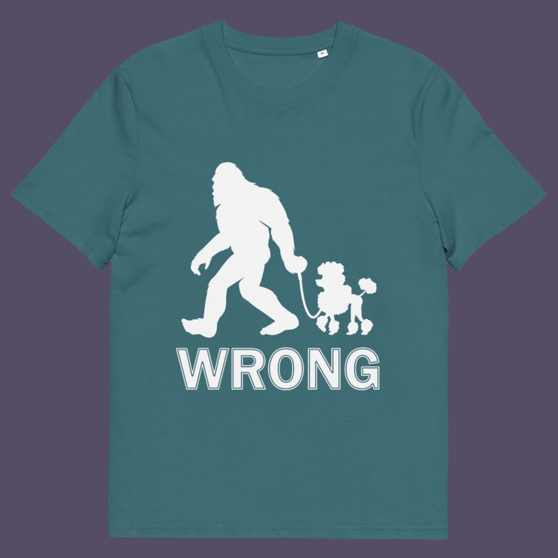 Bigfoot and a poodle just don't go. ' Live and let live ' has it's limits ! There are somethings we can all agree on that are just not right. Made from 100% organic ring-spun cotton, this unisex t-shirt is a total must-have. It's high-quality, super comfy, and best of all—eco-friendly.