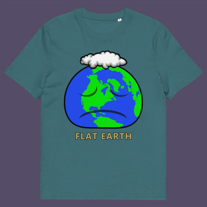 This design is a must if you believe the Earth could be a little flat, depressed or unhappy. Made from 100% organic ring-spun cotton, this unisex t-shirt is a total must-have. It's high-quality, super comfy, and best of all—eco-friendly.