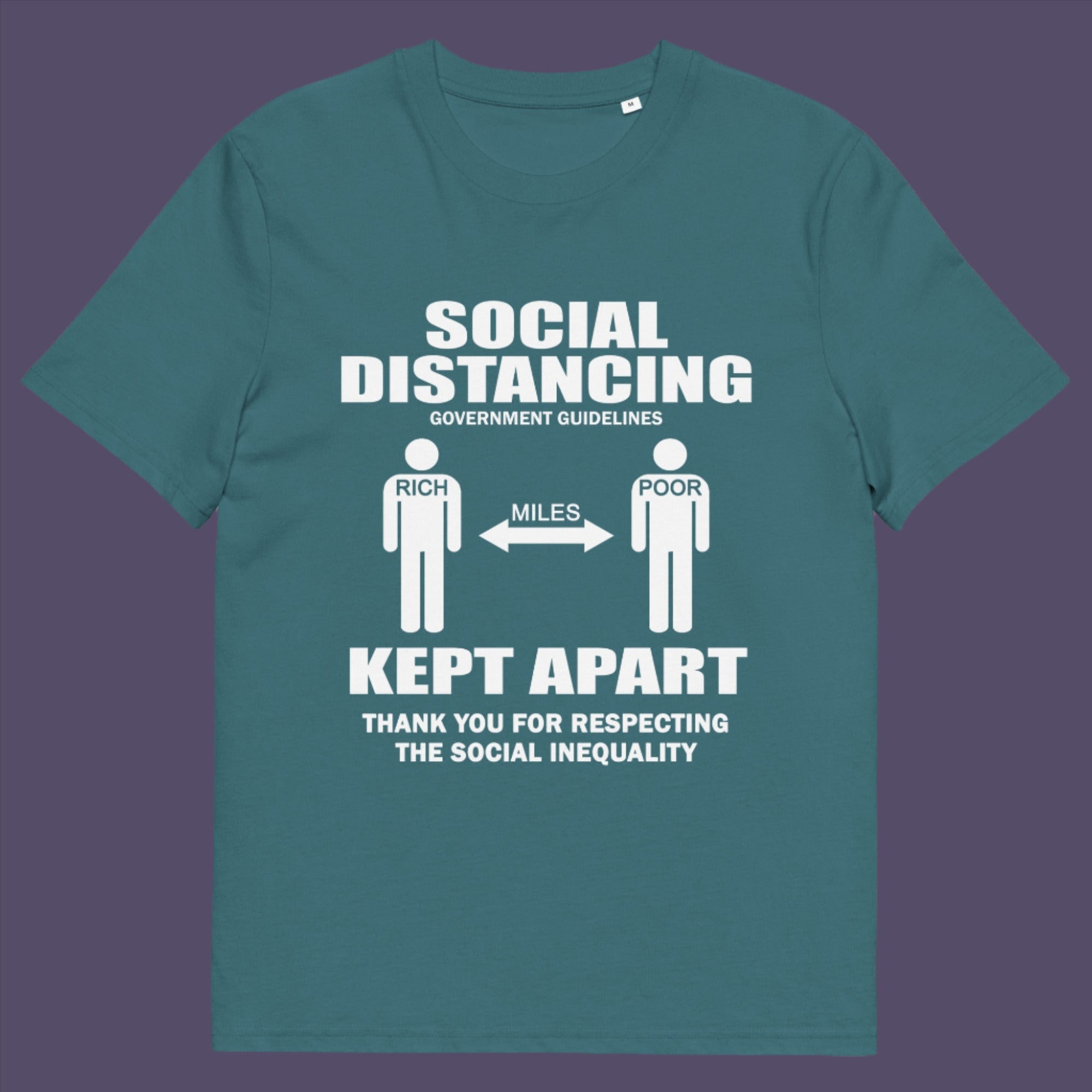 This design represents a much older form of social distancing in our society. Made from 100% organic ring-spun cotton, this unisex t-shirt is a total must-have. It's high-quality, super comfy, and best of all—eco-friendly.