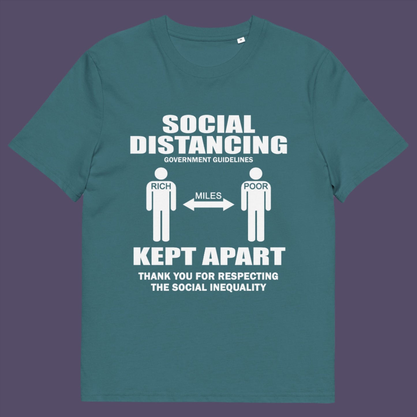 This design represents a much older form of social distancing in our society. Made from 100% organic ring-spun cotton, this unisex t-shirt is a total must-have. It's high-quality, super comfy, and best of all—eco-friendly.