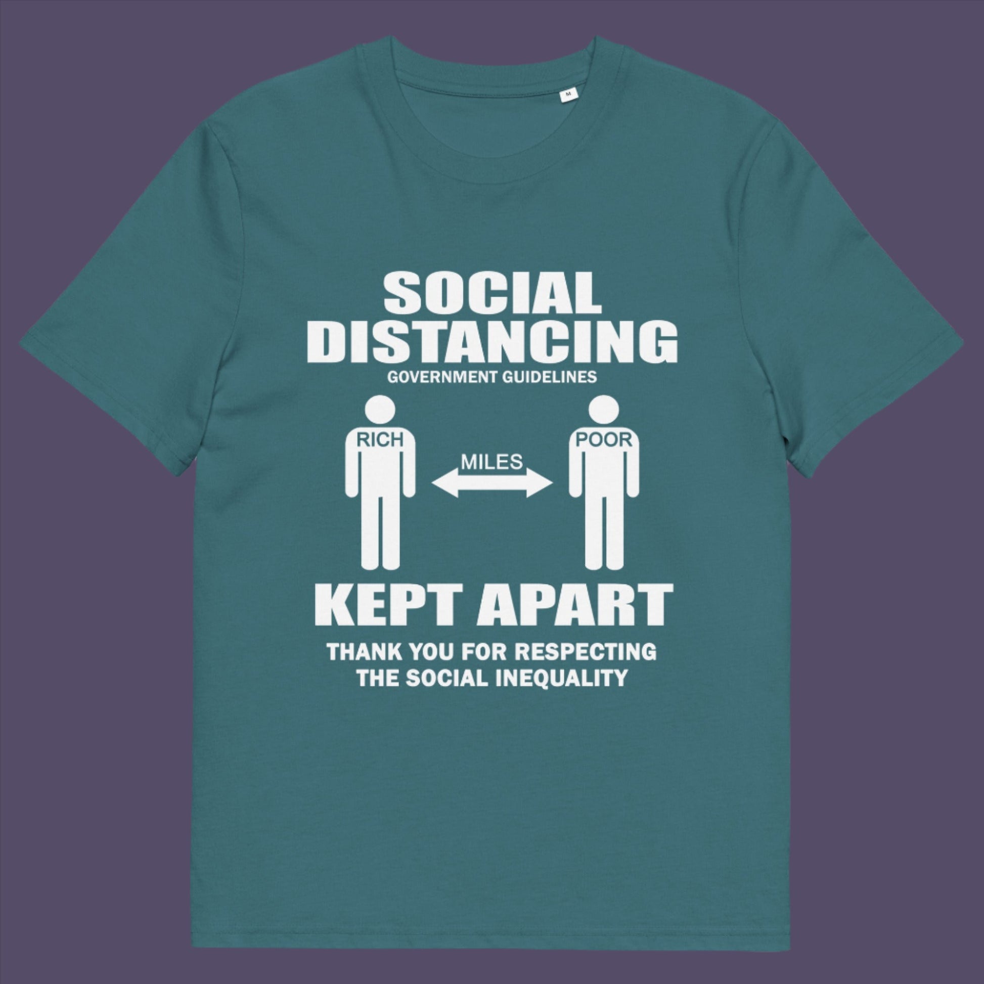 This design represents a much older form of social distancing in our society. Made from 100% organic ring-spun cotton, this unisex t-shirt is a total must-have. It's high-quality, super comfy, and best of all—eco-friendly.