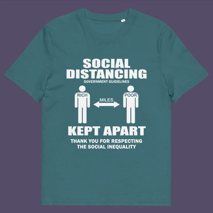 This design represents a much older form of social distancing in our society. Made from 100% organic ring-spun cotton, this unisex t-shirt is a total must-have. It's high-quality, super comfy, and best of all—eco-friendly.