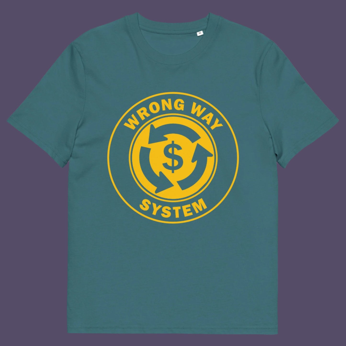 A street sign reminder that it's possibly not been the best idea to build our society around money, Made from 100% organic ring-spun cotton, this unisex t-shirt is a total must-have. It's high-quality, super comfy, and best of all—eco-friendly.