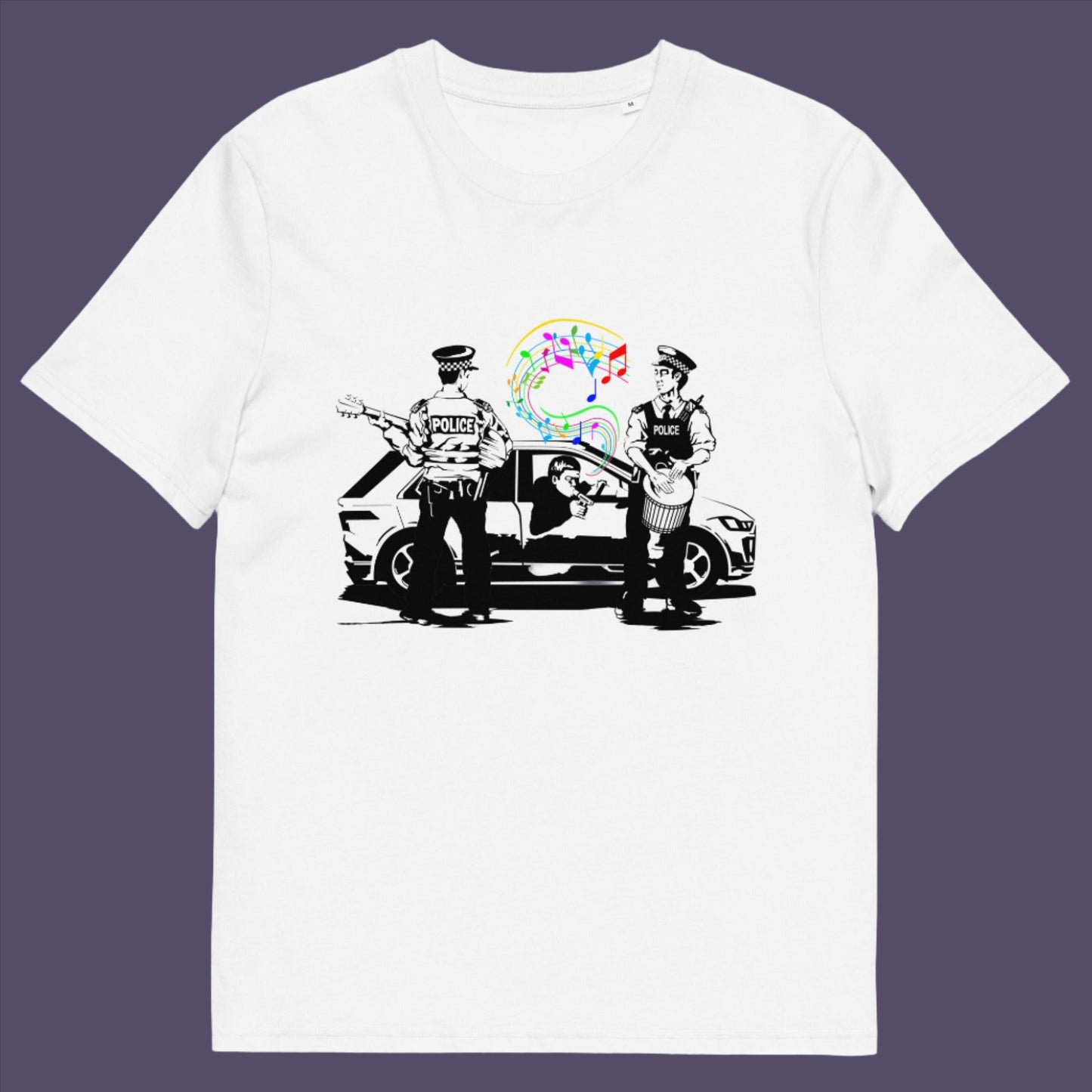 We can dream of the day the police pull you over to try out a new tune on the breathalyser. Made from 100% organic ring-spun cotton, this unisex t-shirt is a total must-have. It's high-quality, super comfy, and best of all—eco-friendly.