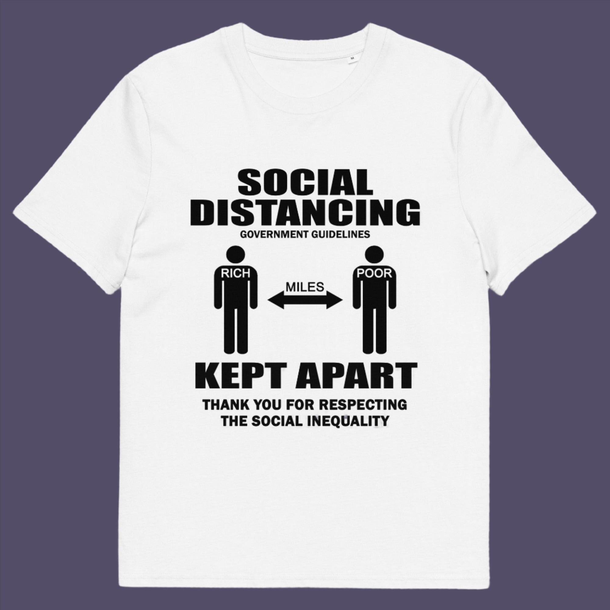 This design represents a much older form of social distancing in our society. Made from 100% organic ring-spun cotton, this unisex t-shirt is a total must-have. It's high-quality, super comfy, and best of all—eco-friendly.