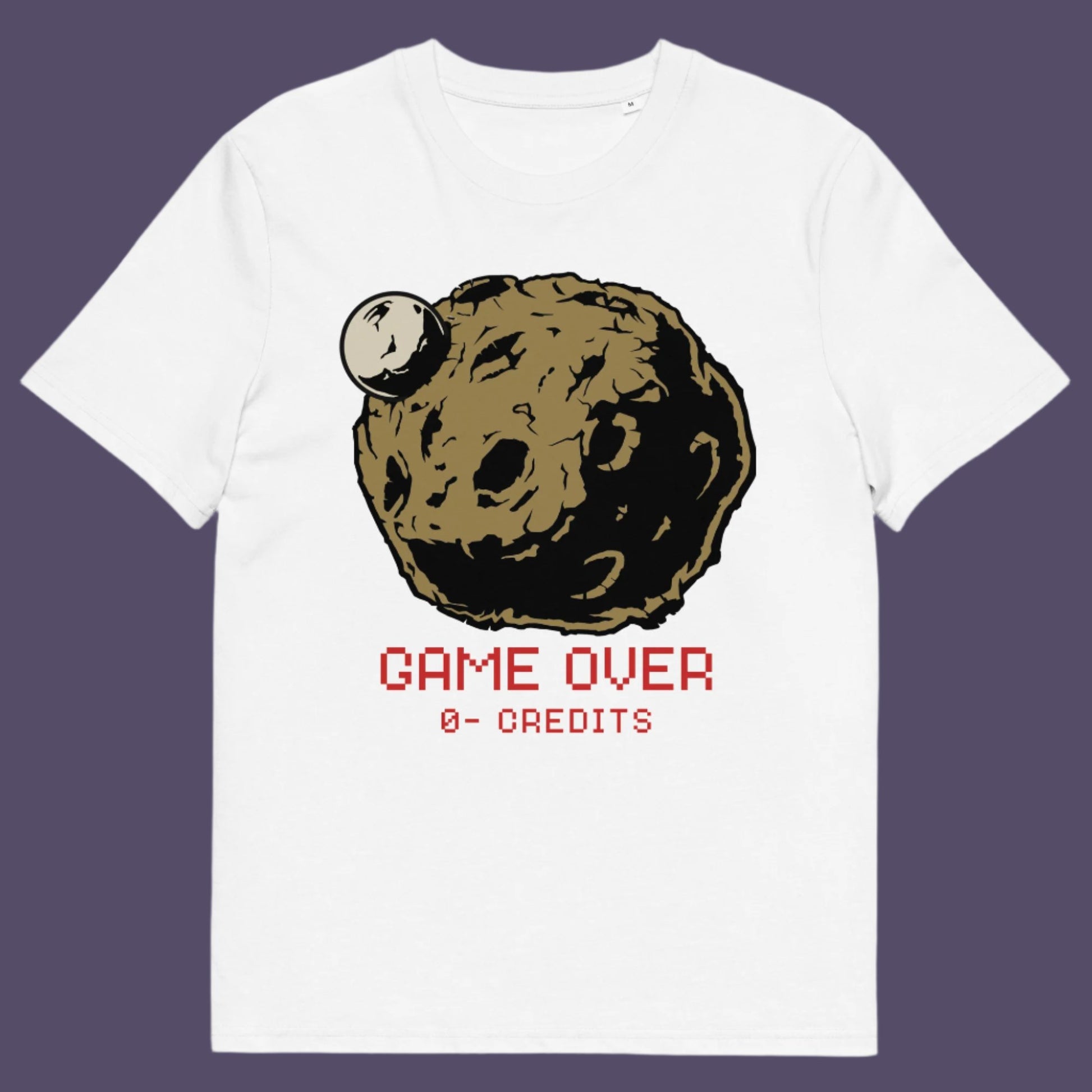 White t shirt. A save the earth t shirt design suggesting we are not taking our environmental issues seriously enough, and are treating it all like a game. The problem is that when this game ends, it ends. Planet and environmental concern for gamers and everybody else. Made from 100% organic ring-spun cotton, this save the earth t shirt is unisex, high-quality, super comfy, and best of all, eco-friendly.