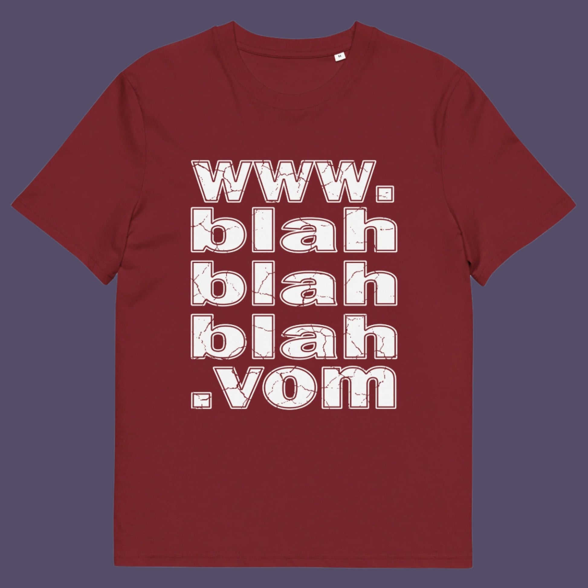Burgundy t-shirt. A non conformist t shirt for those who are bored and sickened by how much of their world exists through the internet nowadays. Show how unimpressed you are with this nonconformist t-shirt design. Made from 100% organic ring-spun cotton, this social awareness t shirt is unisex, high-quality, super comfy, and best of all, eco-friendly.
