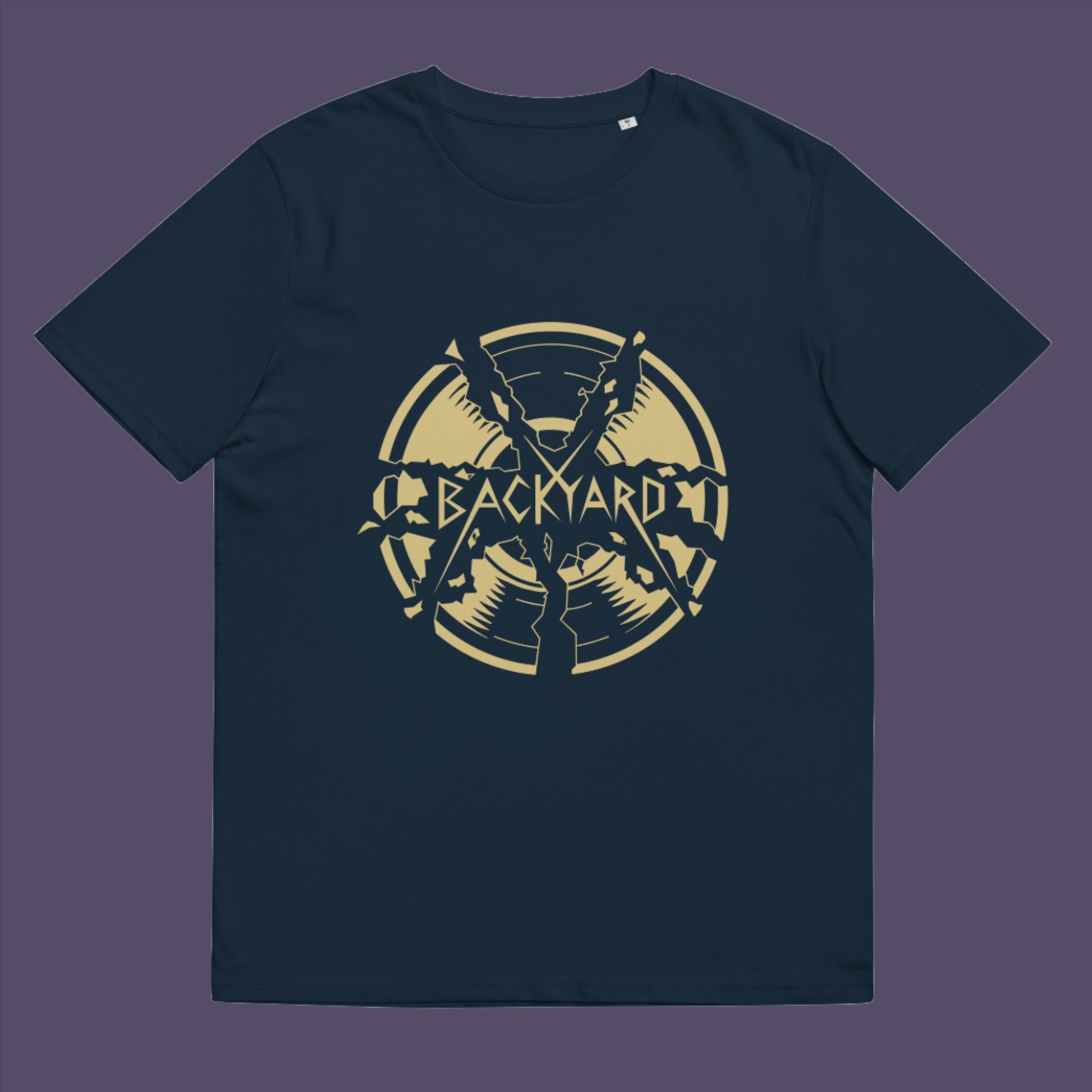 French navy t-shirt. A unique Backyard t-shirt. If you were there, you were there. If you know, you know and if you remember it you are lucky !! Eco friendly t shirt. Made from 100% organic ring-spun cotton, this nostalgic t-shirt is unisex, high-quality, super comfy, and best of all, eco-friendly.