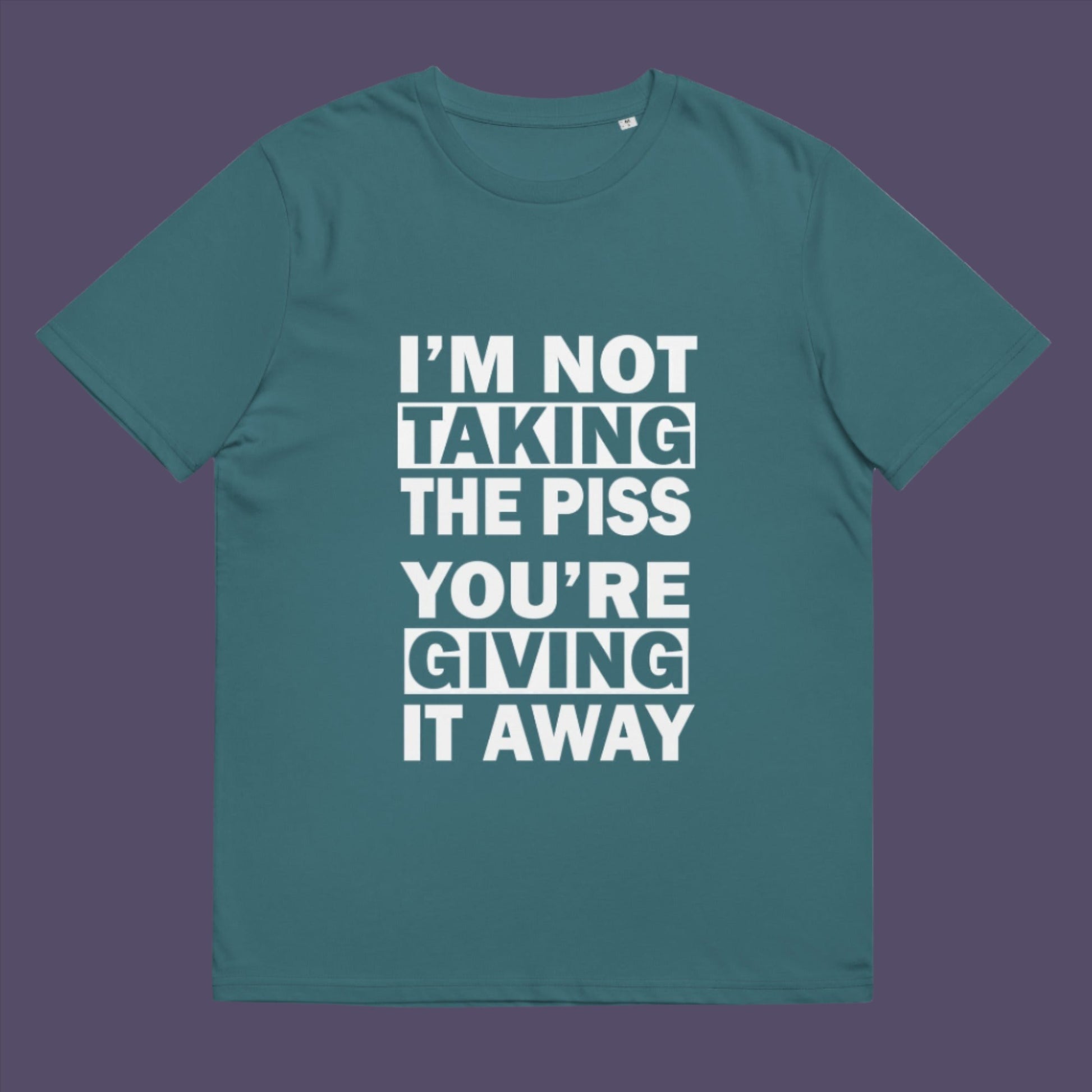 Stargazer t-shirt. A clever slogan t shirt design suggesting some people just set themselves up to be laughed at. Light hearted banter between friends , "No offence intended mate". Made from 100% organic ring-spun cotton, this sarcastic slogan t shirt is unisex, high-quality, super comfy, and best of all, eco-friendly.