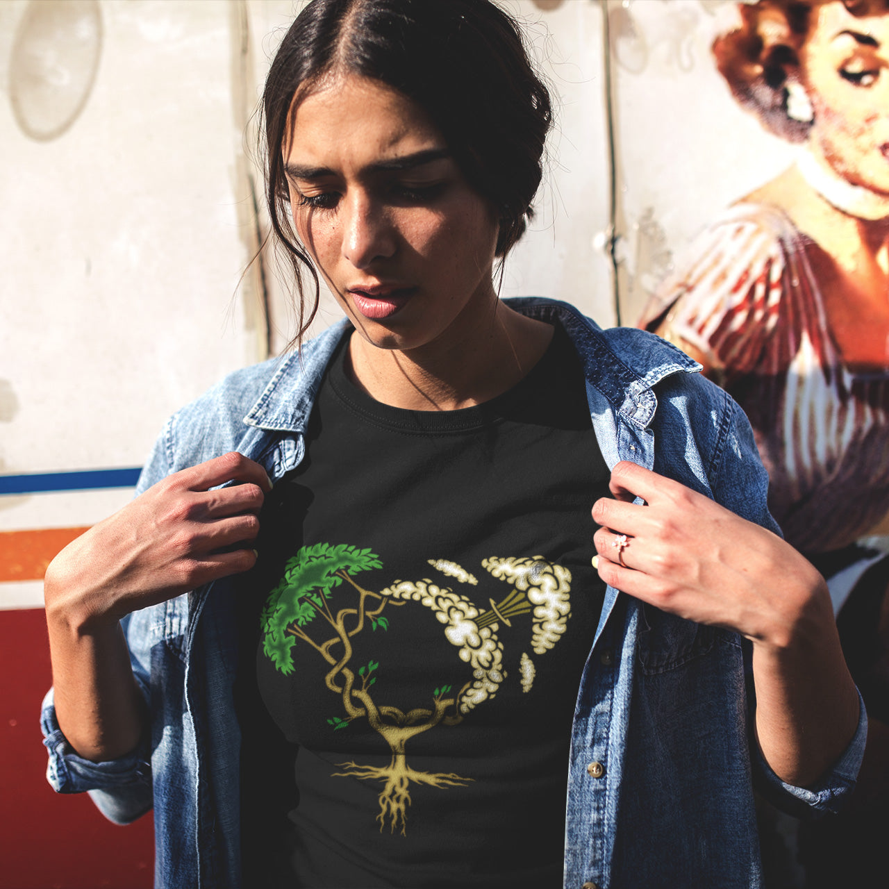 This design pays homage to women and highlights how most destructive elements of mankind come from men. Women create life, men destroy it. Made from 100% organic ring-spun cotton, this unisex t-shirt is a total must-have. It's high-quality, super comfy, and best of all—eco-friendly.