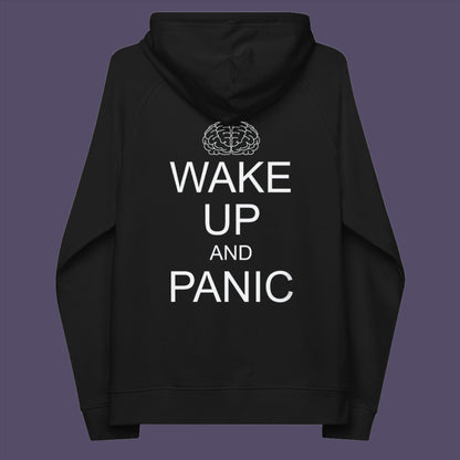 A design to suggest that it's probably better to wake up and panic rather than ' Keep Calm '.